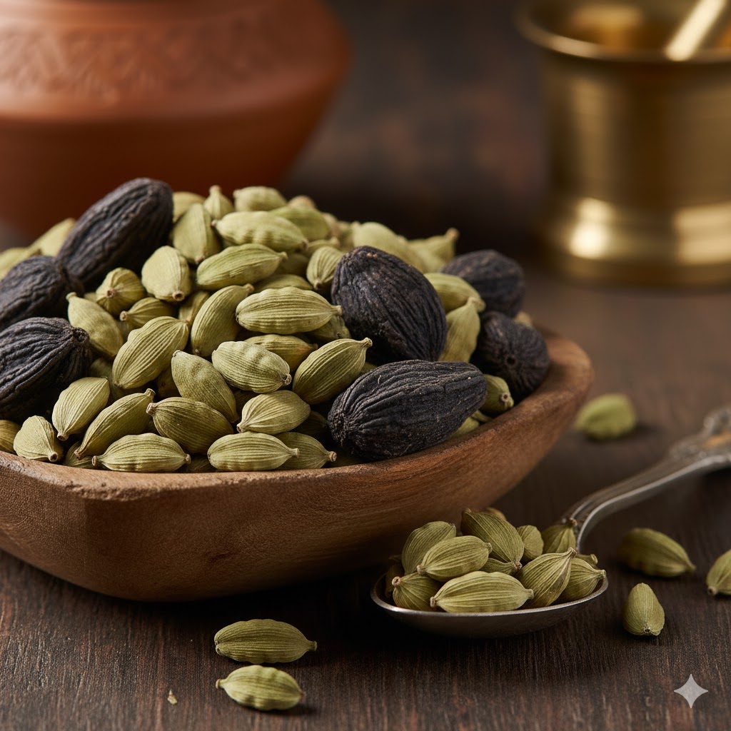Green & Black Cardamom (Elaichi)
